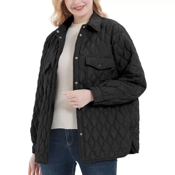 Bellivera Women Quilted Lightweight Coat Puffer Padded Spring Short Button Jacket