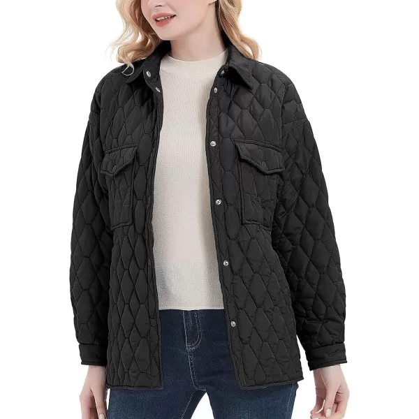 Bellivera Women Quilted Lightweight Coat Puffer Padded Spring Short Button Jacket