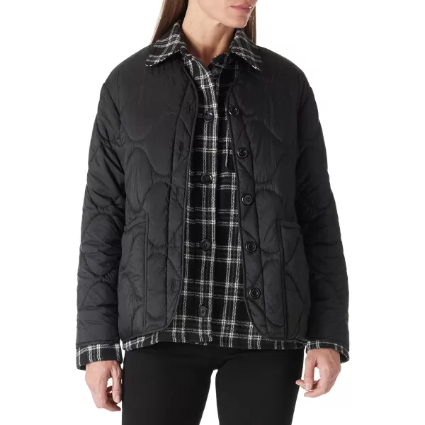 Bellivera Women Quilted Lightweight Coat Puffer Padded Spring Short Button Jacket