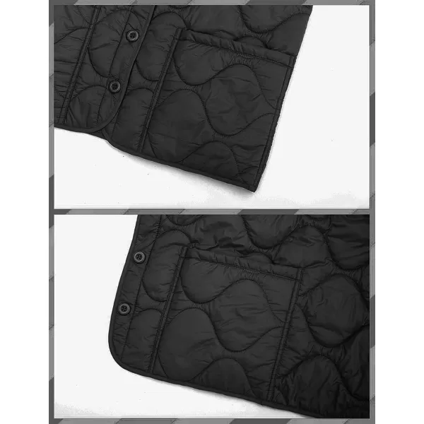 Bellivera Women Quilted Lightweight Coat Puffer Padded Spring Short Button Jacket