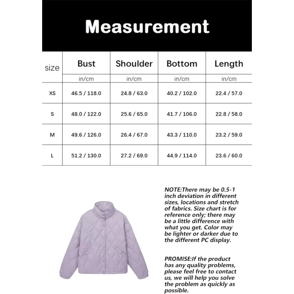 Bellivera Women Quilted Lightweight Coat Puffer Padded Spring Short Button Jacket