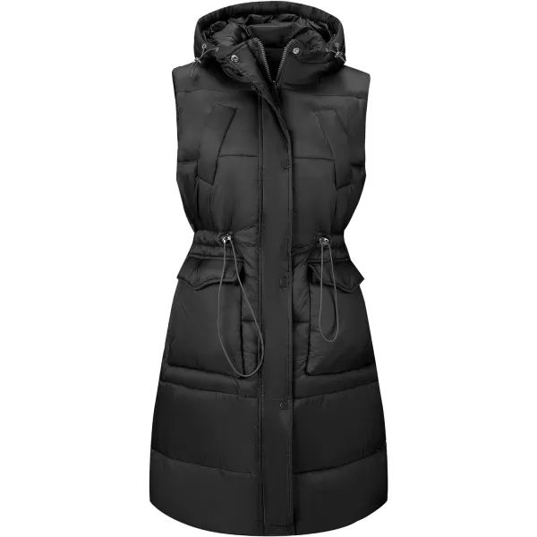 Bellivera Women Vest Quilted Lightweight Puffer Coat Sleeveless Hooded Waistcoat