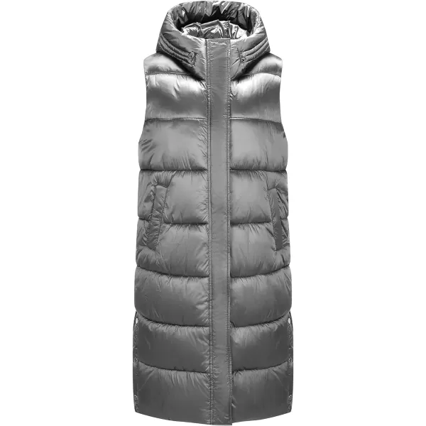 Bellivera Women Vest Quilted Lightweight Puffer Coat Sleeveless Hooded Waistcoat