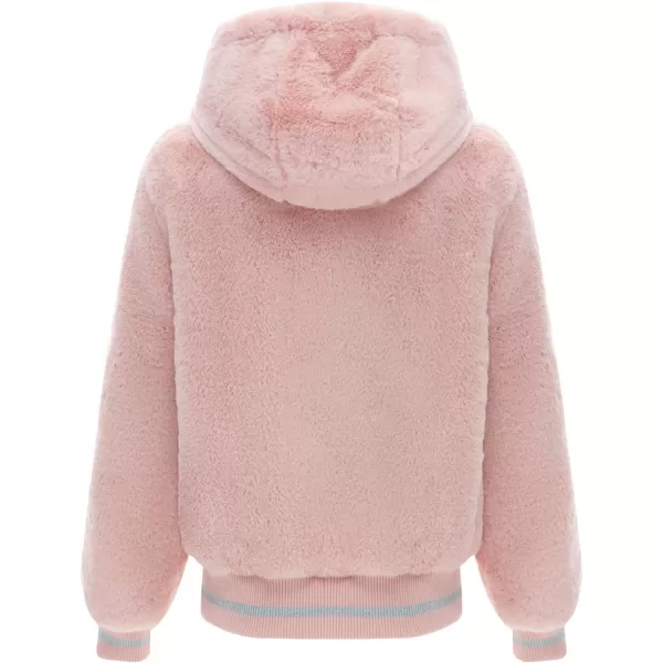Bellivera Women's Faux Fur Fleece Coat, Spring and Winter Fashion Short Shearling Fuzzy Jacket with Hood