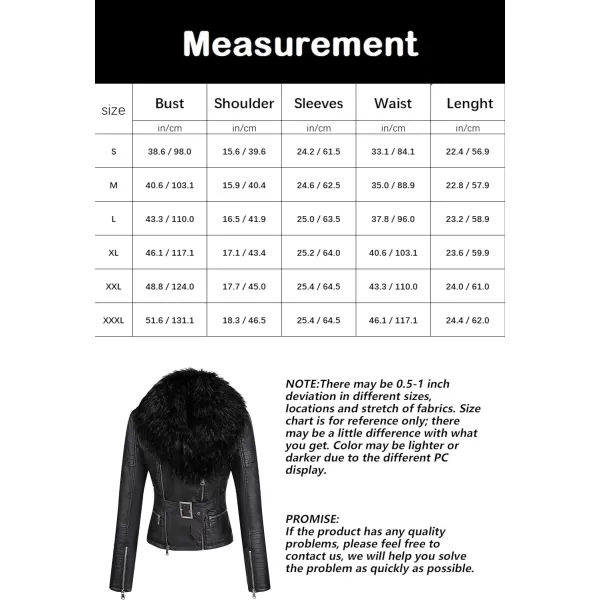 Bellivera Women's Faux Leather Jacket Moto Biker Sherpa-Lined Coat with Removable Fur Collar