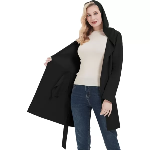 Bellivera Womens Faux Suede Leather Jacket Spring and Winter Fashion Long Trench Coat, Lightweight Windbreaker