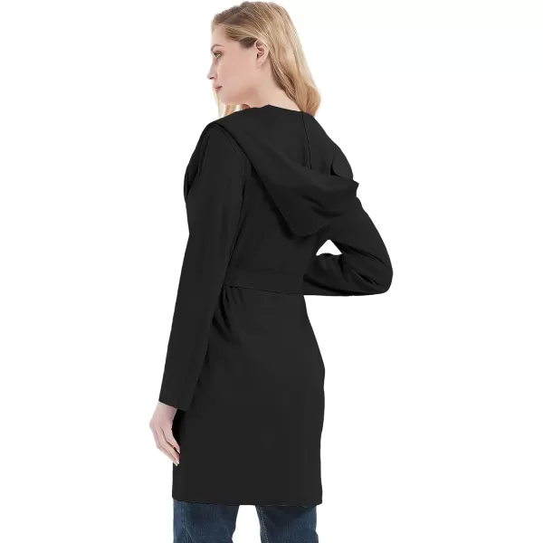 Bellivera Womens Faux Suede Leather Jacket Spring and Winter Fashion Long Trench Coat, Lightweight Windbreaker