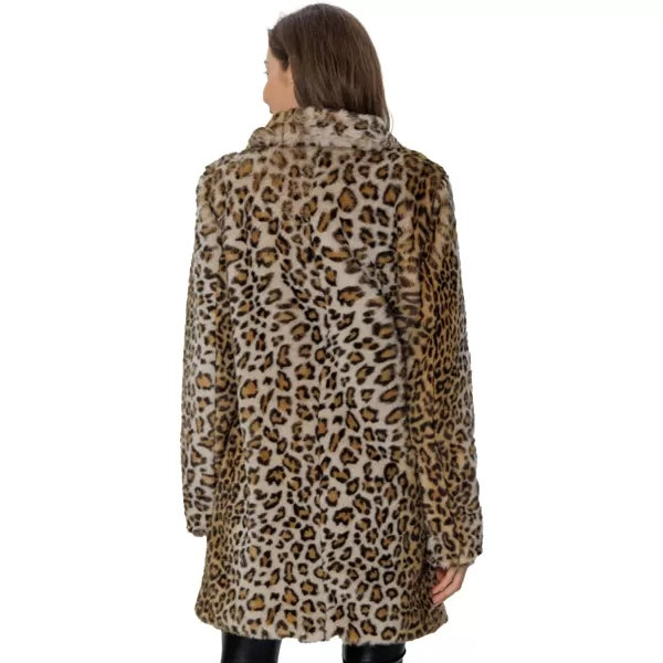 Bellivera Womens Leopard Print Fleece Coat, Spring and Winter Fashion Fuzzy Jacket Faux Fur Fluffy Cardigan Overcoat