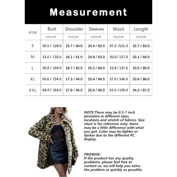 Bellivera Womens Leopard Print Fleece Coat, Spring and Winter Fashion Fuzzy Jacket Faux Fur Fluffy Cardigan Overcoat