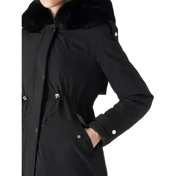 Bellivera Women's Parka Jacket Long Faux Fur Lined Sherpa Hooded Drawstring Coat