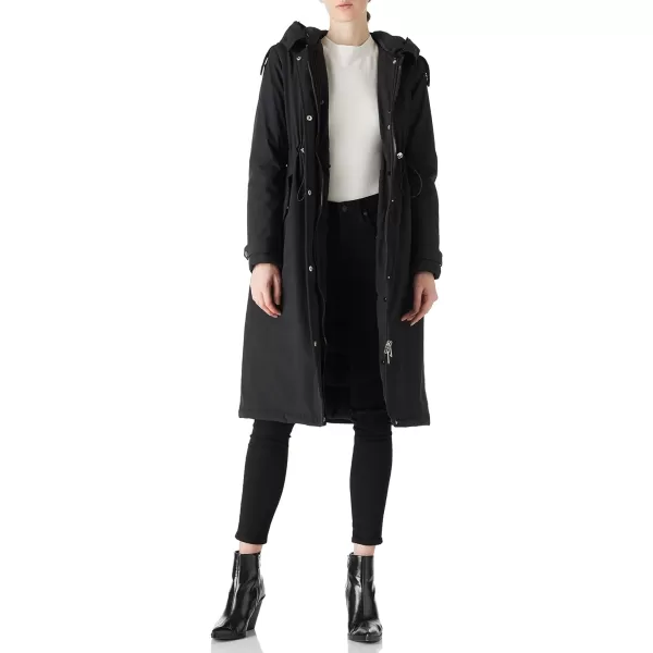 Bellivera Women's Parka Jacket Long Faux Fur Lined Sherpa Hooded Drawstring Coat