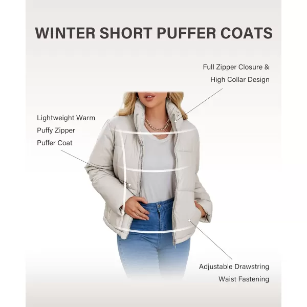 Bellivera Women's Puffer Jacket Faux Leather Short Coat Heavy Padded Overcoat