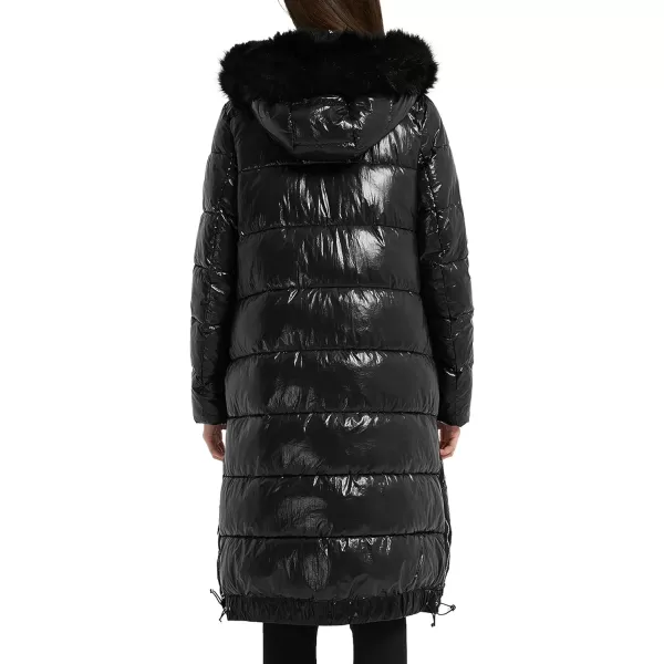 Bellivera Womens Puffer Jacket, Winter Coats for Women Fashion Long Hooded Padded Bubble Coat with Faux Fur Collar
