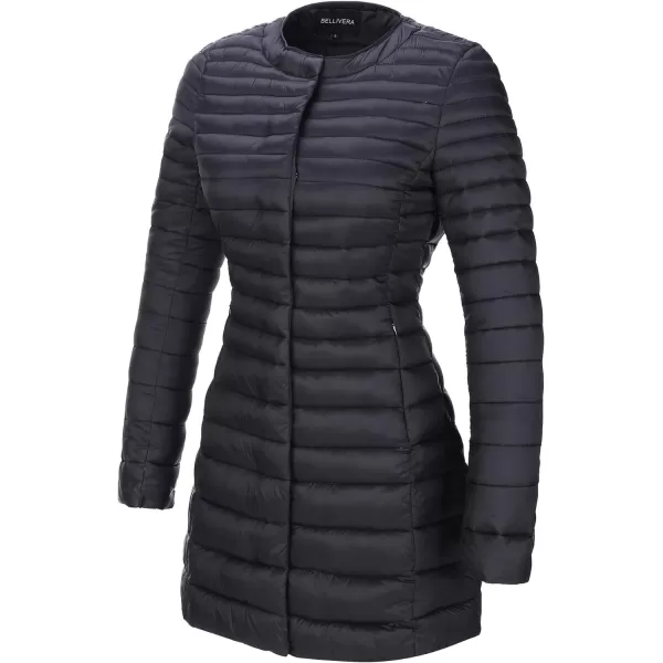 Bellivera Women's Quilted Lightweight Puffer Jacket, Winter Coats for Women Long Padded Bubble Coat