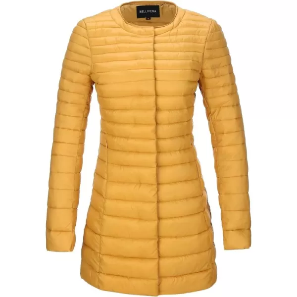 Bellivera Women's Quilted Lightweight Puffer Jacket, Winter Coats for Women Long Padded Bubble Coat