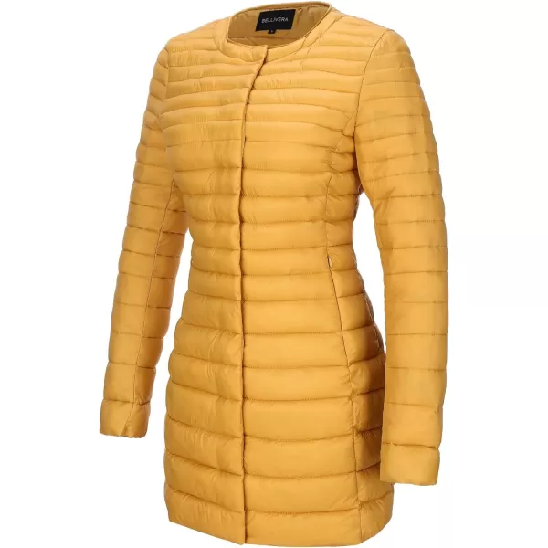 Bellivera Women's Quilted Lightweight Puffer Jacket, Winter Coats for Women Long Padded Bubble Coat