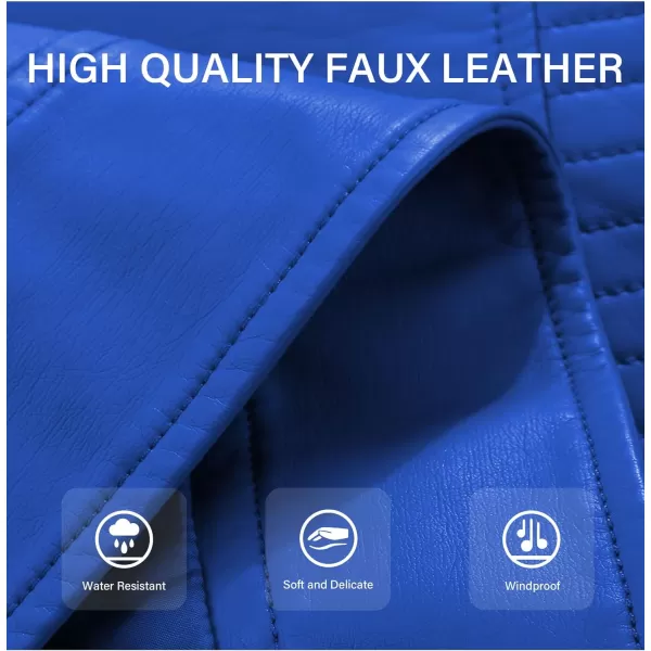 Bellivera Women Faux Leather Casual Jacket, Fall and Spring Fashion Motorcycle Bike Coat