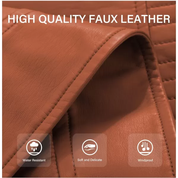 Bellivera Women Faux Leather Casual Jacket, Fall and Spring Fashion Motorcycle Bike Coat