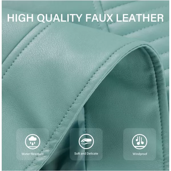 Bellivera Women Faux Leather Casual Jacket, Fall and Spring Fashion Motorcycle Bike Coat