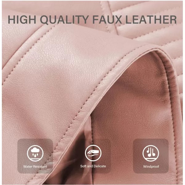 Bellivera Women Faux Leather Casual Jacket, Fall and Spring Fashion Motorcycle Bike Coat