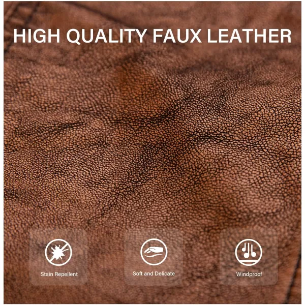 Bellivera Women Faux Leather Casual Jacket, Fall and Spring Fashion Motorcycle Bike Coat