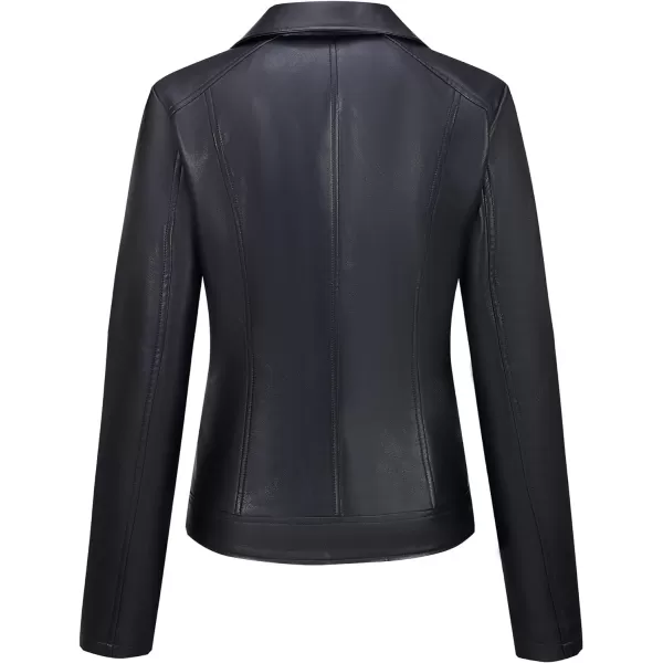 Bellivera Women Faux Leather Casual Jacket, Fall and Spring Fashion Motorcycle Bike Coat