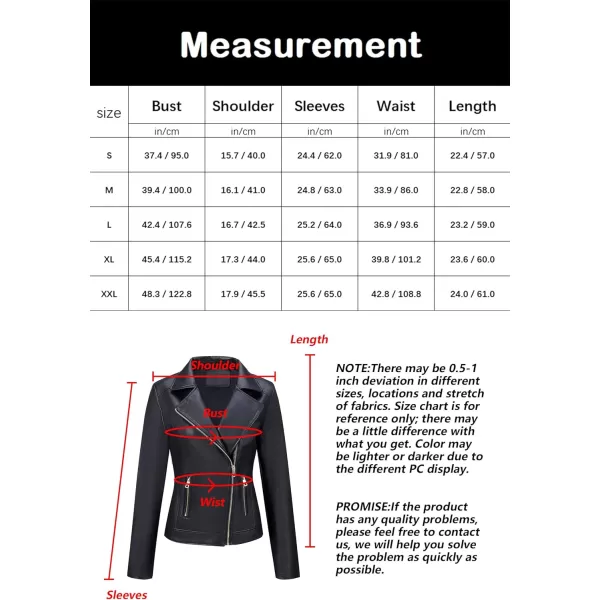 Bellivera Women Faux Leather Casual Jacket, Fall and Spring Fashion Motorcycle Bike Coat