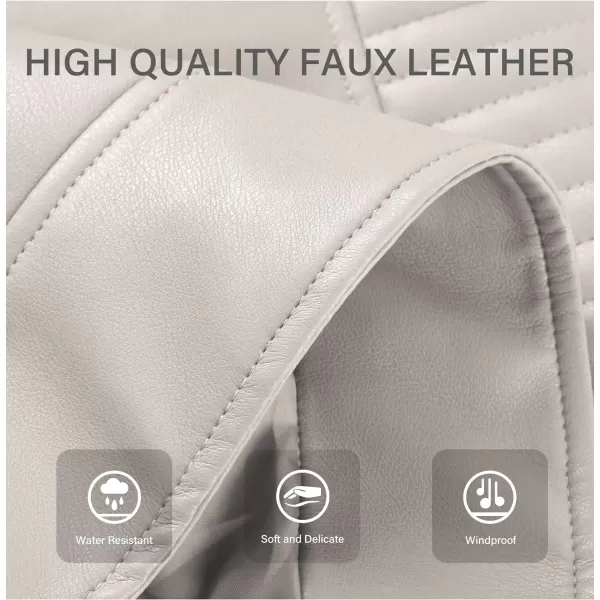 Bellivera Women Faux Leather Casual Jacket, Fall and Spring Fashion Motorcycle Bike Coat
