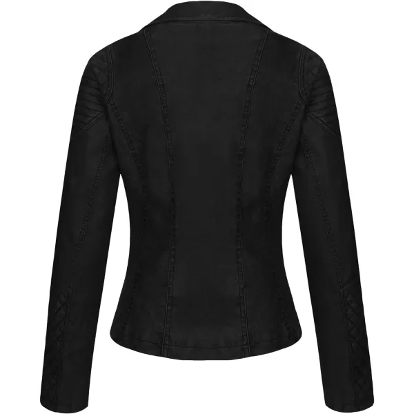Bellivera Women Faux Leather Casual Jacket, Fall and Spring Fashion Motorcycle Bike Coat