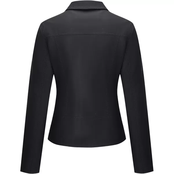 Bellivera Women Faux Leather Casual Jacket, Fall and Spring Fashion Motorcycle Bike Coat