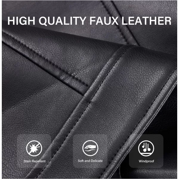 Bellivera Women Faux Leather Casual Jacket, Fall and Spring Fashion Motorcycle Bike Coat