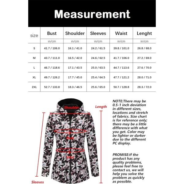 Bellivera Women Reversible Lightweight Jacket Casual Windbreaker Outerwear Waterproof Outdoor Printed Raincoat
