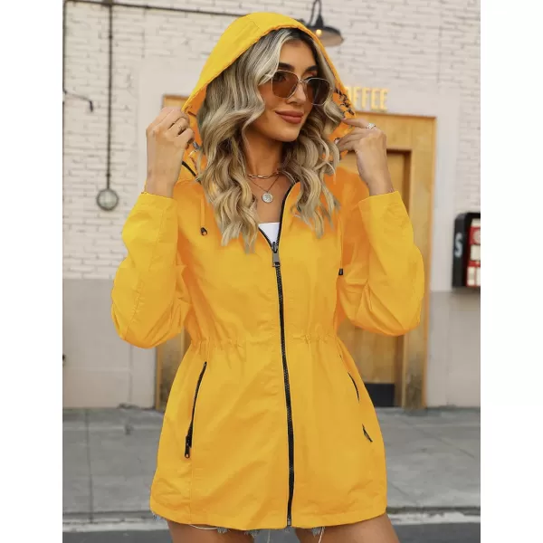 Bellivera Women Reversible Lightweight Jacket Casual Windbreaker Outerwear Waterproof Outdoor Printed Raincoat