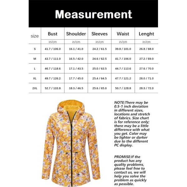 Bellivera Women Reversible Lightweight Jacket Casual Windbreaker Outerwear Waterproof Outdoor Printed Raincoat