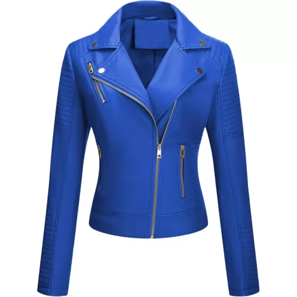 Bellivera Women Faux Leather Casual Jacket, Fall and Spring Fashion Motorcycle Bike Coat