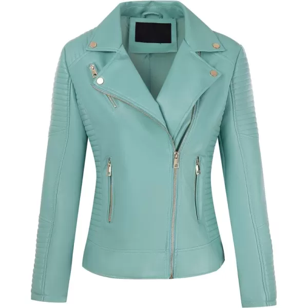 Bellivera Women Faux Leather Casual Jacket, Fall and Spring Fashion Motorcycle Bike Coat
