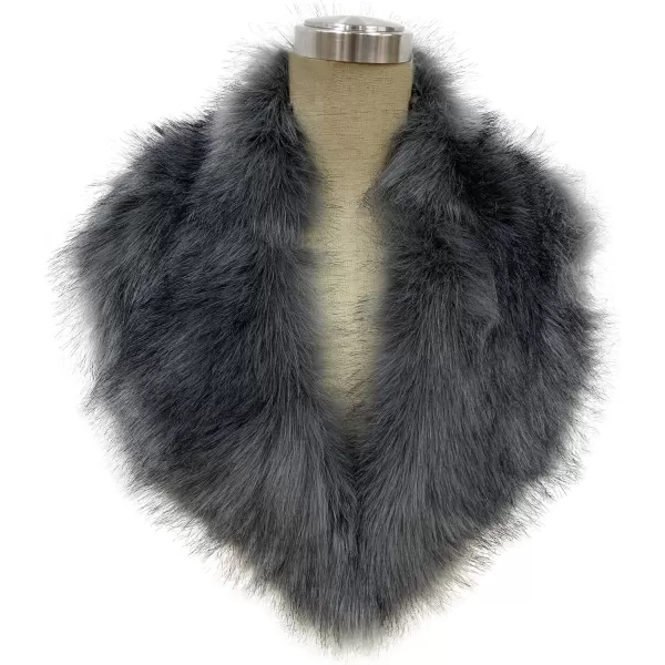 Bellivera Faux Fur Collar Women's Neck Warmer Scarf Wrap,Shawl for Winter Coat
