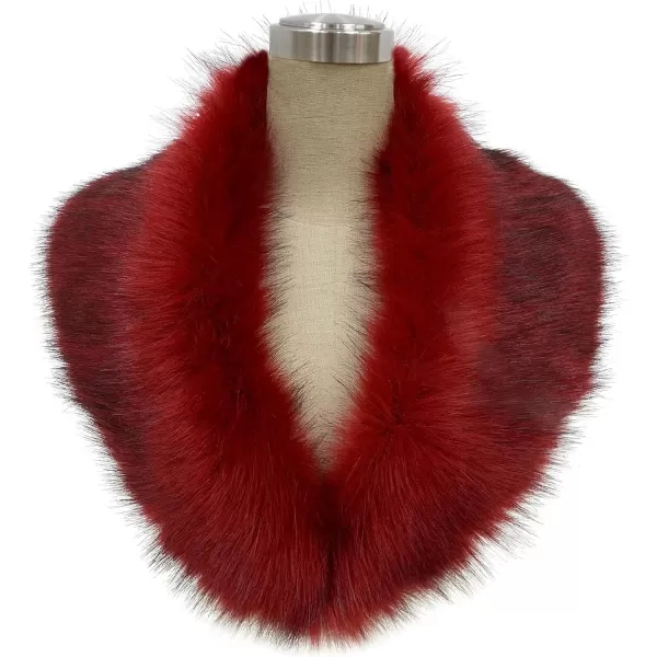 Bellivera Faux Fur Collar Women's Neck Warmer Scarf Wrap,Shawl for Winter Coat