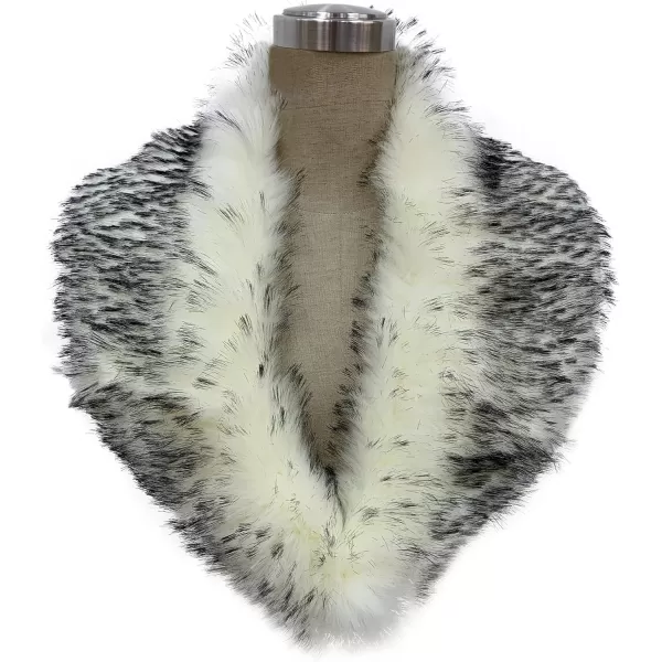 Bellivera Faux Fur Collar Women's Neck Warmer Scarf Wrap,Shawl for Winter Coat
