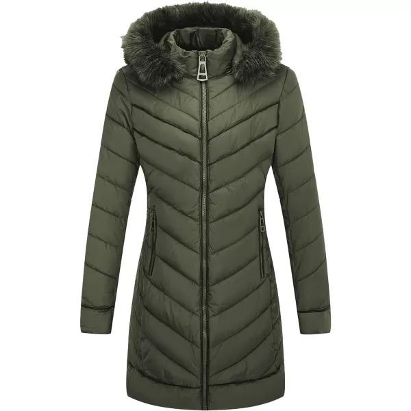 Bellivera Puffer Jacket Women,Lightweight Padding Bubble Hooded Coat with Fur Collar Warmth Outerwear
