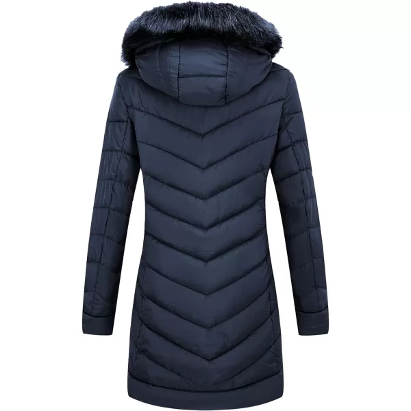 Bellivera Puffer Jacket Women,Lightweight Padding Bubble Hooded Coat with Fur Collar Warmth Outerwear