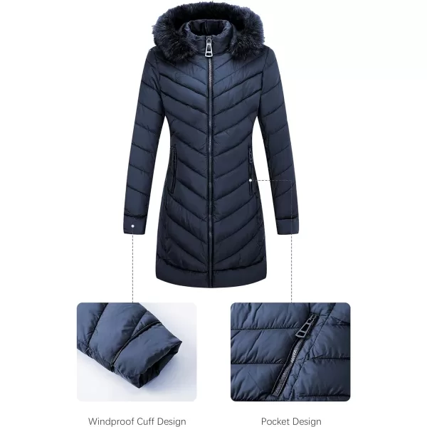 Bellivera Puffer Jacket Women,Lightweight Padding Bubble Hooded Coat with Fur Collar Warmth Outerwear