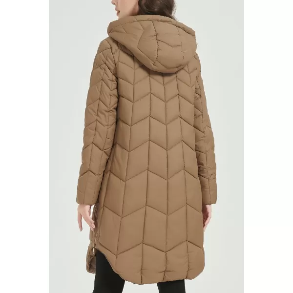 Bellivera Puffer Jacket Women,Lightweight Padding Bubble Hooded Coat with Fur Collar Warmth Outerwear