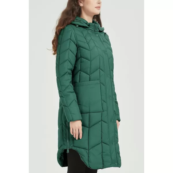 Bellivera Puffer Jacket Women,Lightweight Padding Bubble Hooded Coat with Fur Collar Warmth Outerwear