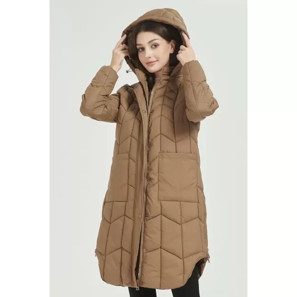 Bellivera Puffer Jacket Women,Lightweight Padding Bubble Hooded Coat with Fur Collar Warmth Outerwear