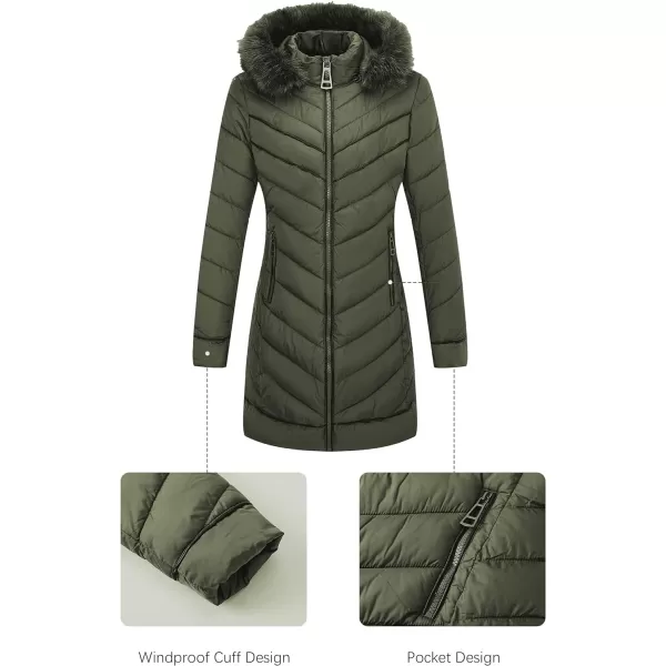 Bellivera Puffer Jacket Women,Lightweight Padding Bubble Hooded Coat with Fur Collar Warmth Outerwear