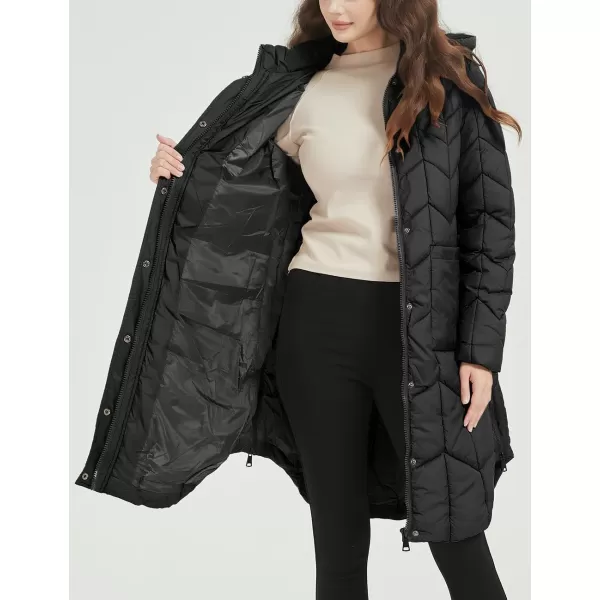 Bellivera Puffer Jacket Women,Lightweight Padding Bubble Hooded Coat with Fur Collar Warmth Outerwear