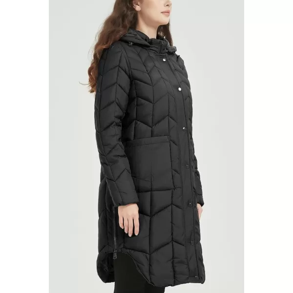 Bellivera Puffer Jacket Women,Lightweight Padding Bubble Hooded Coat with Fur Collar Warmth Outerwear
