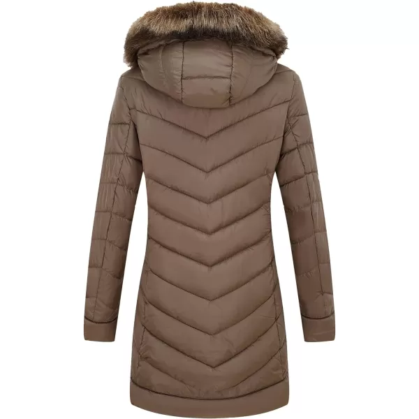 Bellivera Puffer Jacket Women,Lightweight Padding Bubble Hooded Coat with Fur Collar Warmth Outerwear