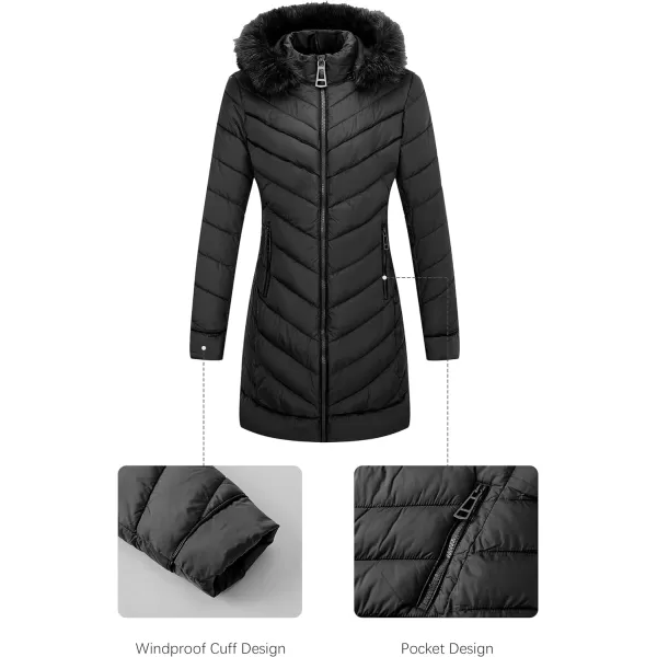 Bellivera Puffer Jacket Women,Lightweight Padding Bubble Hooded Coat with Fur Collar Warmth Outerwear